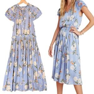 Current Air Blue Floral Midi Dress